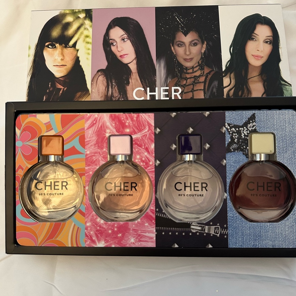 Cher decades collection perfume 1.0 fl oz set 4 60s-90s NOS sealed Scent Beauty - Picture 6 of 8